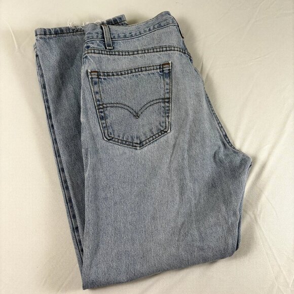 Levi's 505‎ Men's Sz 36x30 Blue Regular Fit Straight Leg 100% Cotton Denim Jeans - Picture 4 of 16